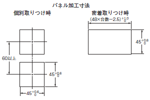 E5CC / E5CC-B / E5CC-U 外形寸法 4 