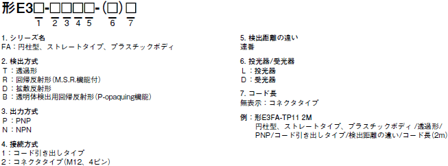 E3FA 形式/種類 9 