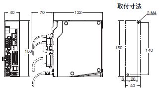 R88L-EC, R88D-KN□-ECT-L 外形寸法 3 