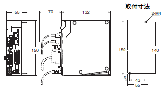 R88L-EC, R88D-KN□-ECT-L 外形寸法 4 