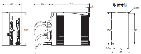 R88L-EC, R88D-KN□-ECT-L 外形寸法 6 