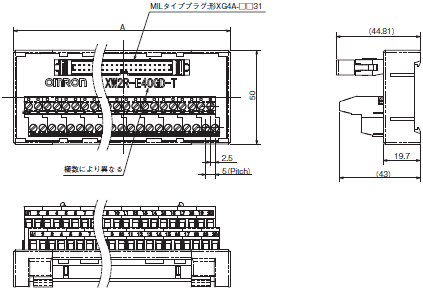 XW2R（汎用タイプ） 外形寸法 7 