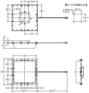 V750シリーズ 外形寸法 4 