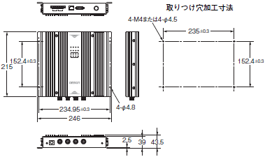 V750シリーズ 外形寸法 10 