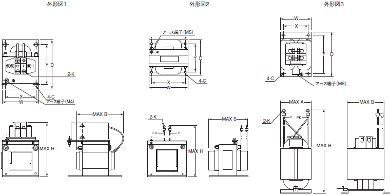 3G3MX2-V1 多機能型小型インバータ MX2シリーズV1タイプ/外形 3G3MX2-V1 多機能型小型インバータ MX2シリーズV1タイプ/外形