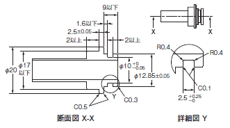 D6F-A7 / -L7 / -N7 外形寸法 4 