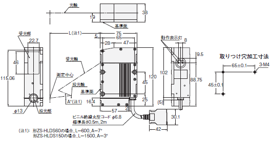 ZSシリーズ 外形寸法 4 