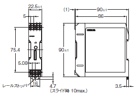 S8VK-G 外形寸法 1 