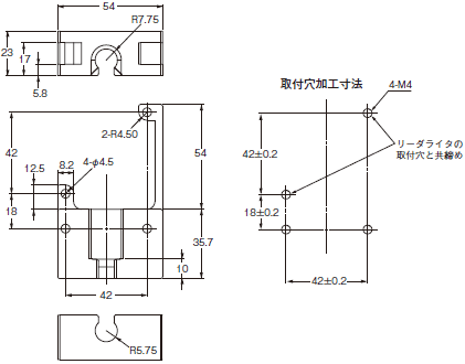 V680Sシリーズ 外形寸法 23 