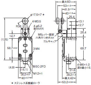 WL-N / WLG 外形寸法 155 