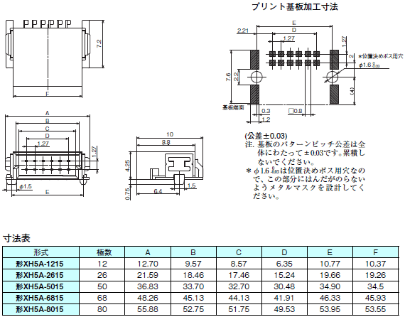 XH5 外形寸法 2 