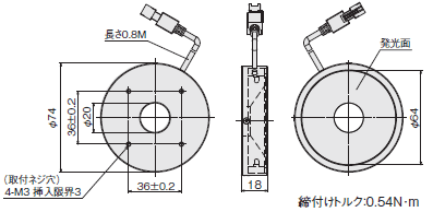 FLVシリーズ 画像処理専用照明/外形寸法 | オムロン制御機器