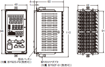 E5EC-T 外形寸法 2 
