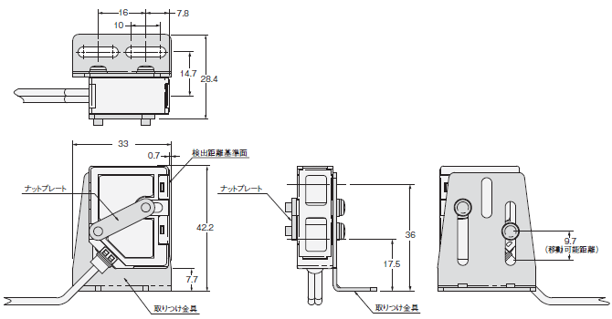 E3NC スマートレーザセンサ/外形寸法 | オムロン制御機器