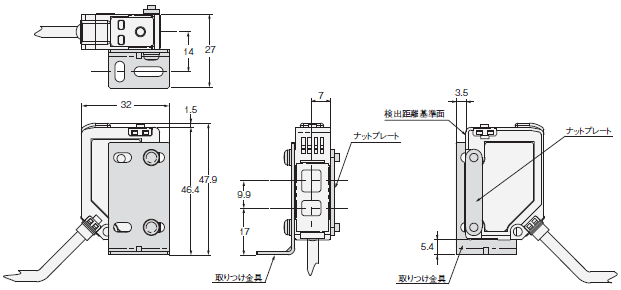 E3NC 外形寸法 34 