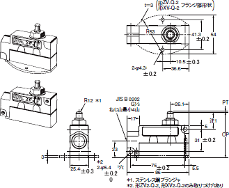 ZE / ZV / ZV2 / XE / XV / XV2 外形寸法 17 