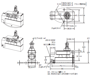 ZE / ZV / ZV2 / XE / XV / XV2 外形寸法 19 