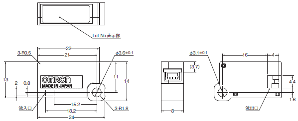 D6F-V 外形寸法 1 