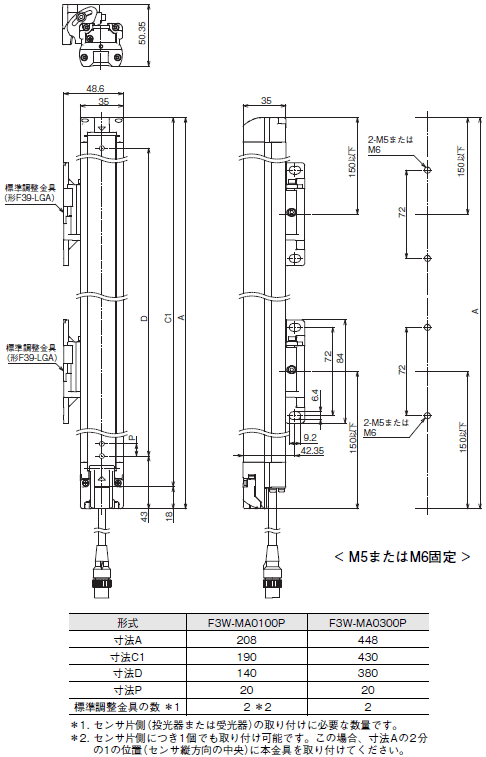 F3W-MA 外形寸法 3 