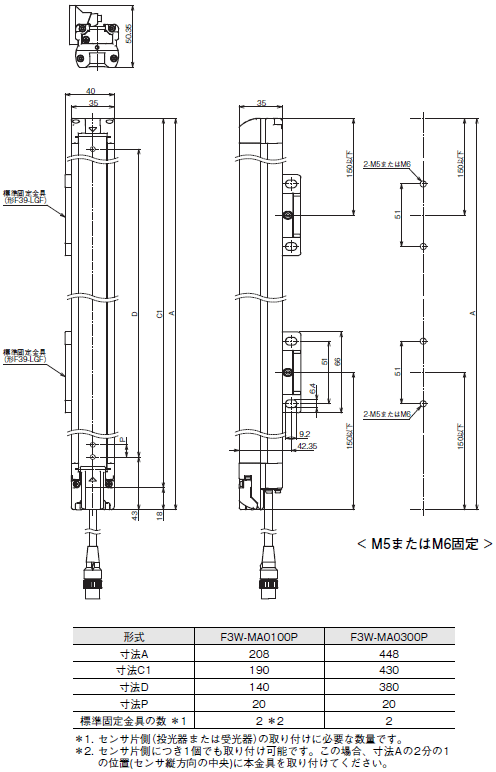 F3W-MA 外形寸法 7 