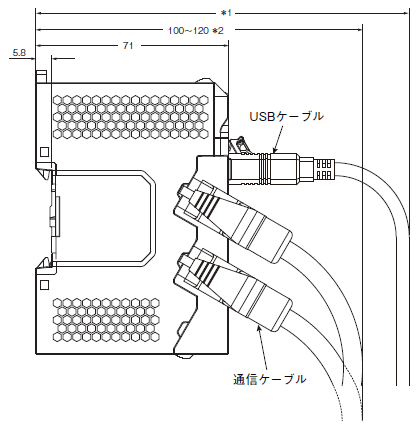 NX-EIC202 NXシリーズ EtherNet/IP(TM)カプラユニット/外形寸法 