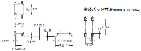 G3VM-6□G□ / 61VY□ 外形寸法 2 