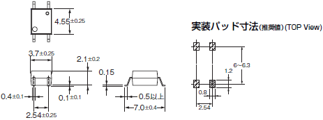 G3VM-6□G□ / 61VY□ 外形寸法 3 