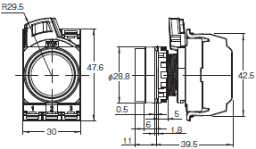 A22NN / A22NL 外形寸法 3 