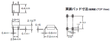 G3VM-35□G□ / 351VY / 401G□ / 401VY 外形寸法 2 