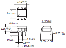 G3VM-□1BR□ / □1ER□ 外形寸法 1 