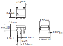 G3VM-□1BR□ / □1ER□ 外形寸法 4 