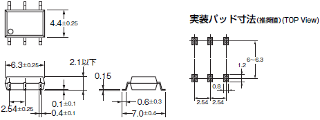 G3VM-□HR□ 外形寸法 1 