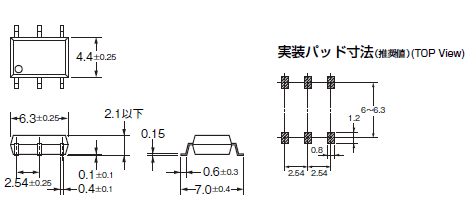 G3VM-□H□ 外形寸法 1 