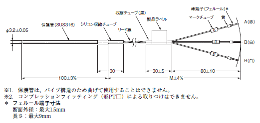 E52 フェルール端子 (ローコストタイプ) 外形寸法 7 