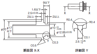 D6F-A7D / -AB71D 外形寸法 3 