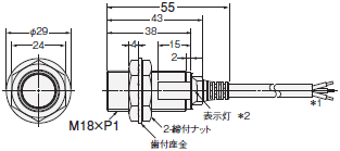 E2E-□-IL□ 外形寸法 3 