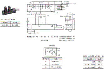 EE-SX3009-P1 / 4009-P1, EE-1005 外形寸法 1 