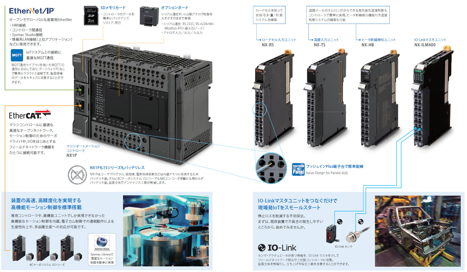 NX1P2 NXシリーズ NX1P2 CPUユニット/特長 | オムロン制御機器