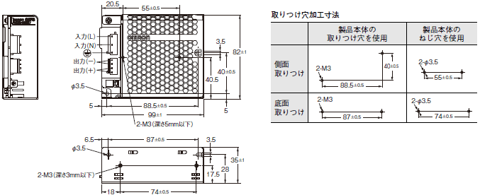 S8FS-G スイッチング・パワーサプライ（15/30/50/100/150/300/600W 