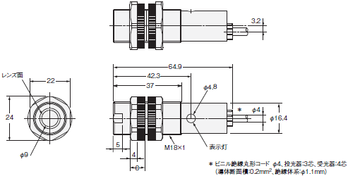 E3FS 外形寸法 2 