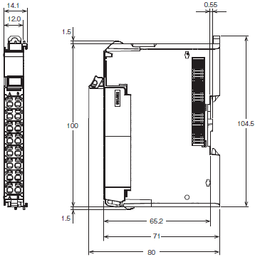 NX-TC 外形寸法 2 