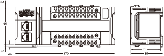 GI-SMD / SID 外形寸法 1 