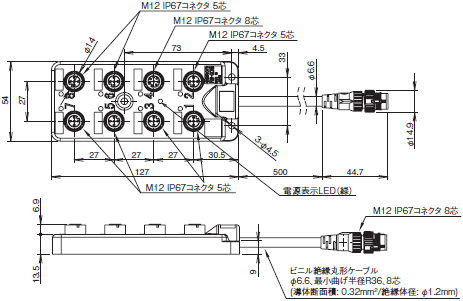 F3SG-SR / PGシリーズ 外形寸法 76 