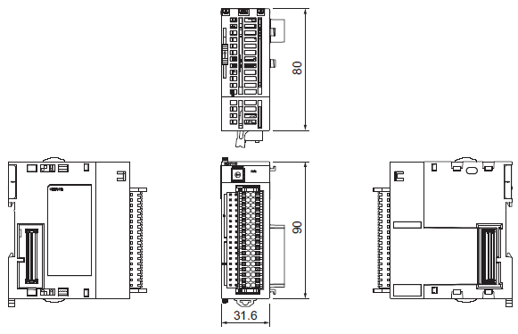 CK3W-MD71□0 外形寸法 1 