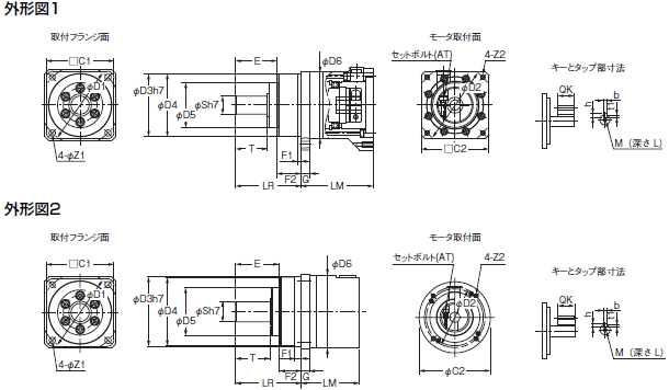 R88M-1A□ / R88D-1SAN□-ECT 外形寸法 33