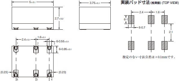 G3VM-□MT 外形寸法 1 
