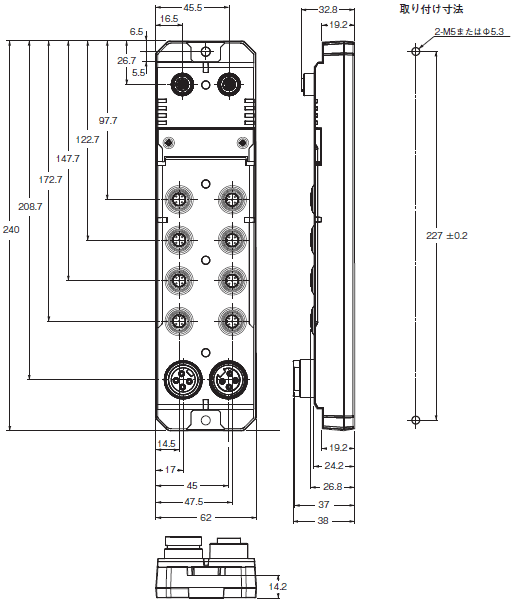 NXR-ILM08C-EIT 外形寸法 1 