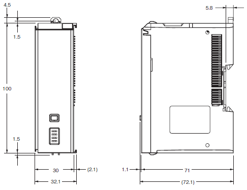 NX-SL5□□□ 外形寸法 1 