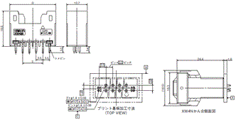 XW4M / XW4N 外形寸法 4 