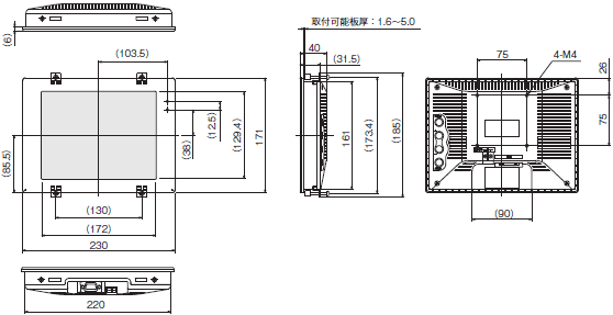 FH-SMD 外形寸法 15 